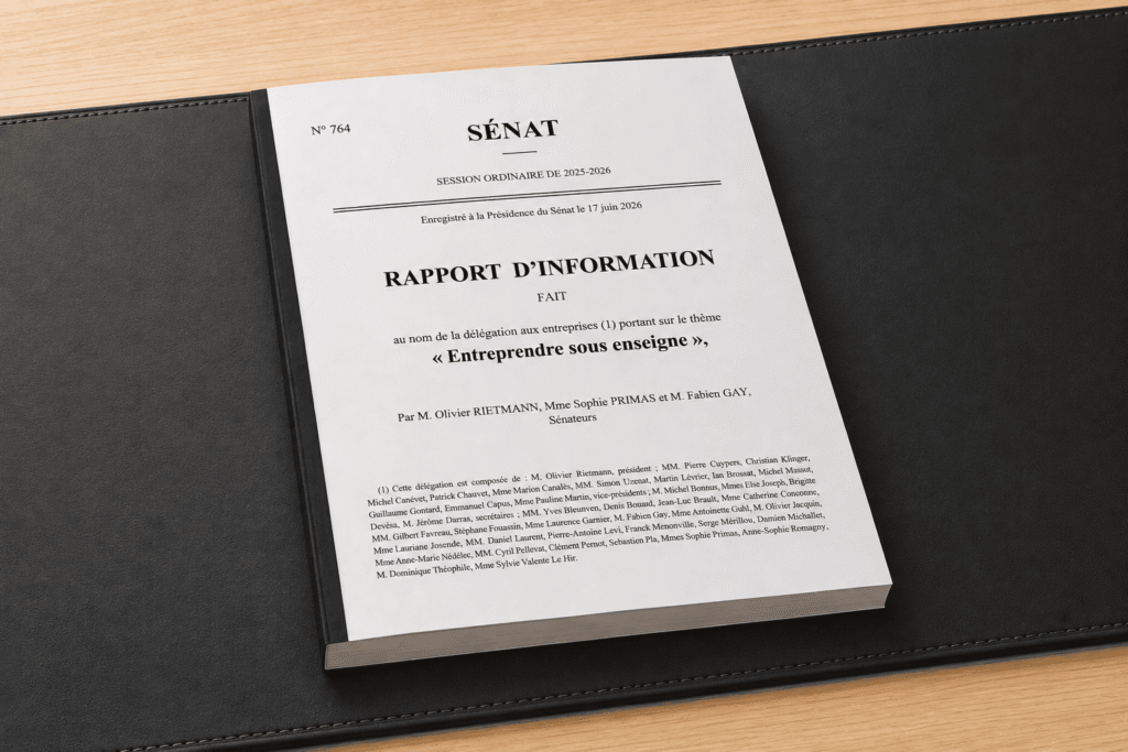Rapport sénatorial "Franchise et location-gérance"